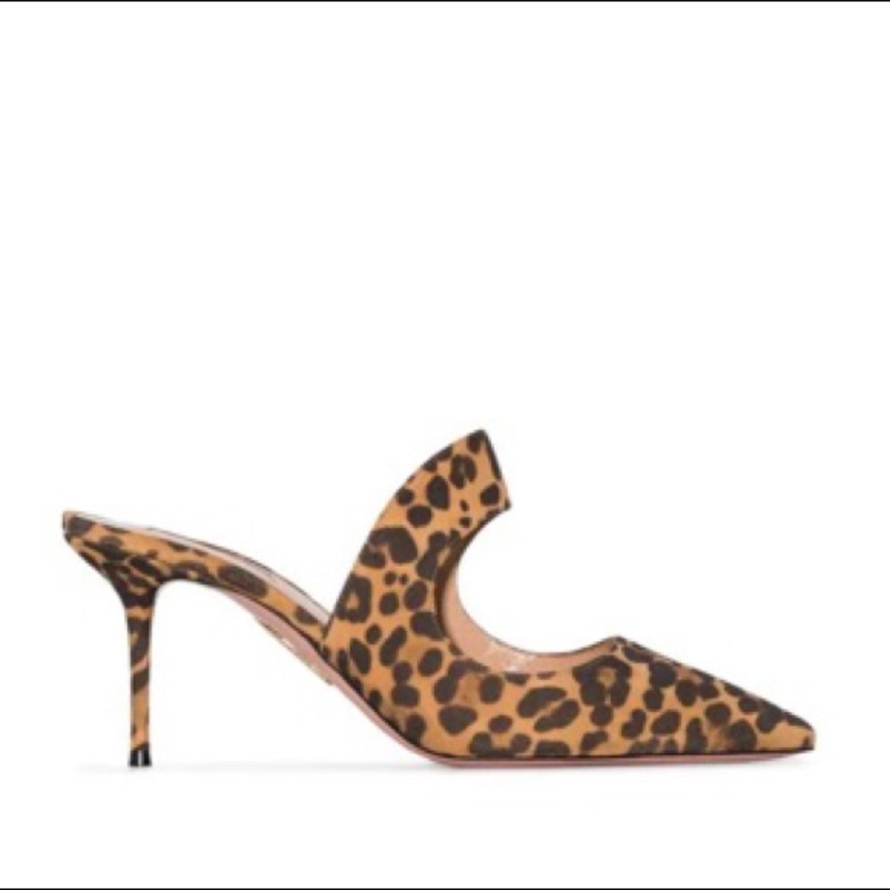Lovely leopard Aquazurra 75mm Mule